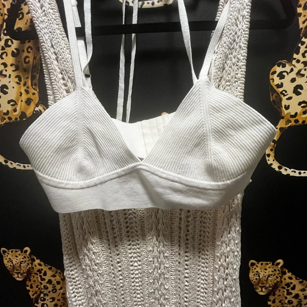 Jonathan Simkhai Cream Crochet Dress - Picture 8 of 10